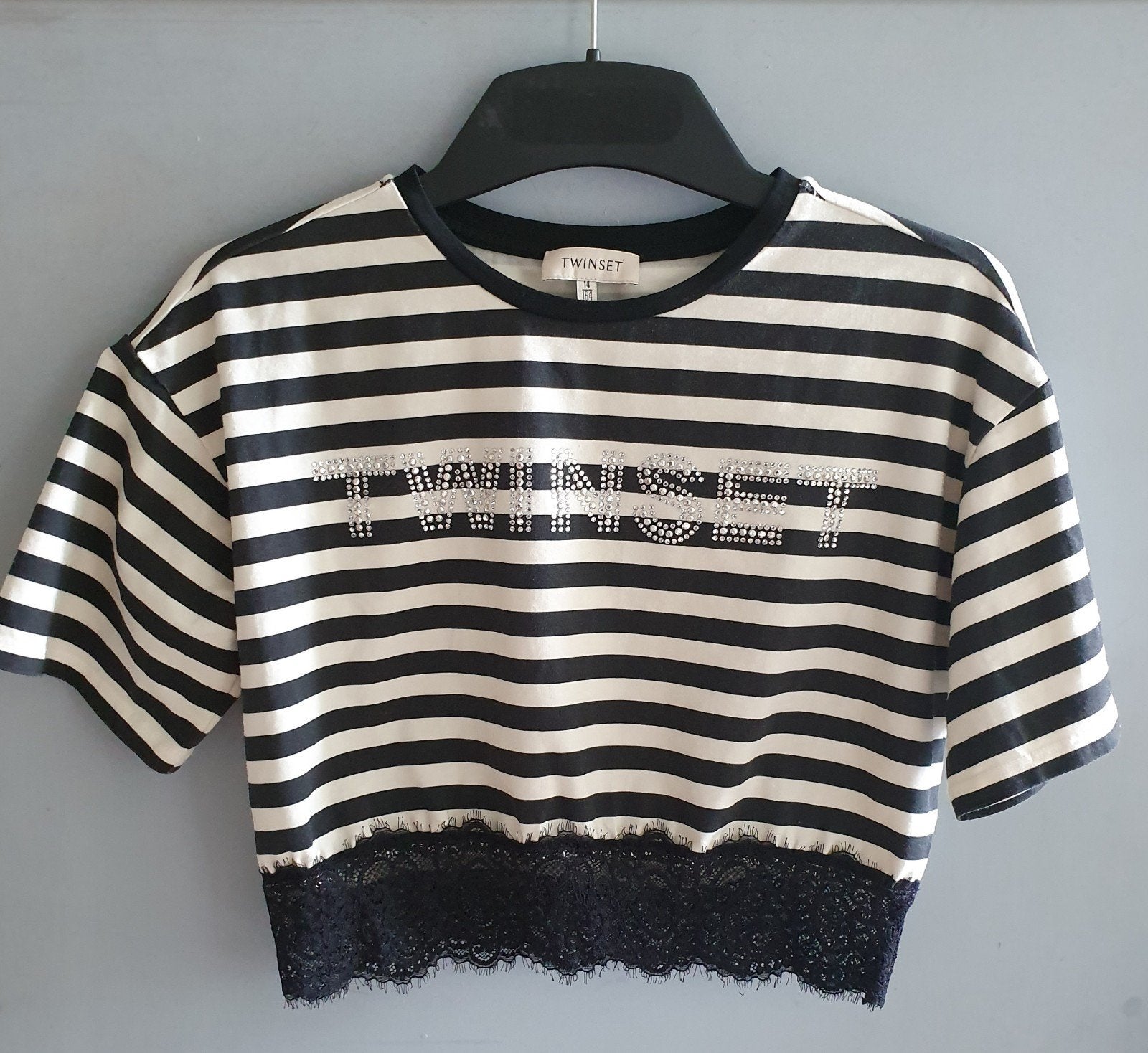 Twin-Set top, Zwart, Ophalen of Verzenden, Zo goed als nieuw, Korte mouw