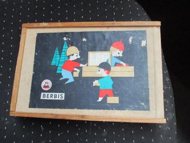 Berbis, bouwblokken in doos, Antiek en Kunst, Antiek | Speelgoed, Ophalen of Verzenden