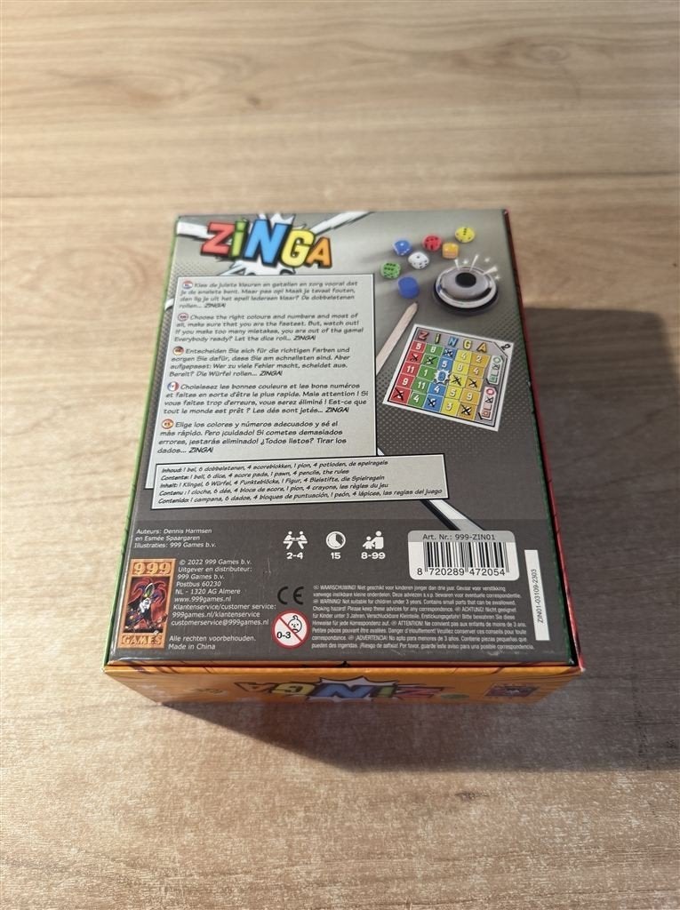 Zinga - 999 games - S7011, Ophalen of Verzenden, Zo goed als nieuw