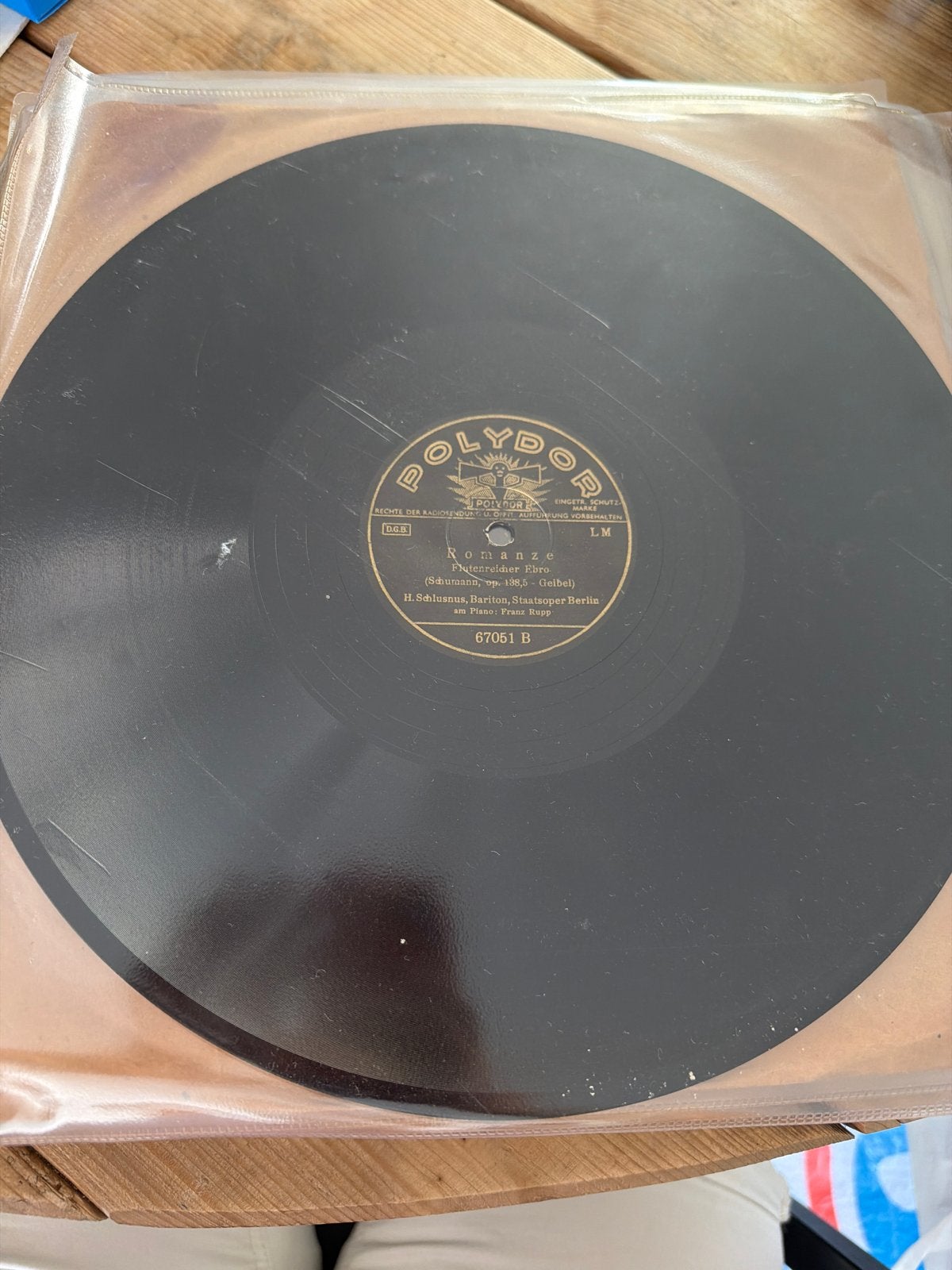 Polydor Schelomo / Romanze H. Schlusnus Bariton, Ophalen of Verzenden, Gebruikt, 10 inch, Overige typen
