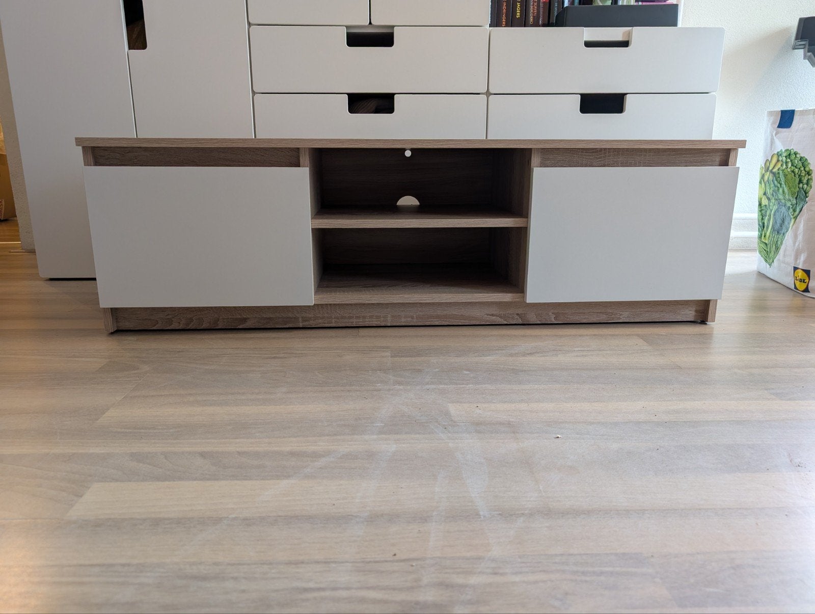 TV meubel met opbergruimte - 120x36x38 cm, Ophalen, Gebruikt, 100 tot 150 cm, Minder dan 100 cm