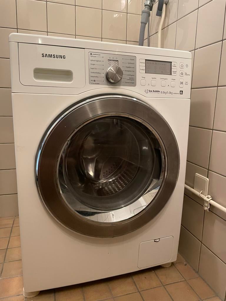 Defecte Samsung Eco Bubble WD0804Y8E wasmachine voor onderde, Witgoed en Apparatuur, Wasmachines, Ophalen, 1200 tot 1600 toeren