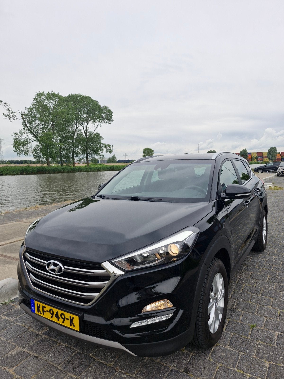 Hyundai Tucson 1.6 GDi 132pk 2016 Zwart, Auto's, Hyundai, Voorwielaandrijving, 1591 cc, 4 cilinders, Alcantara