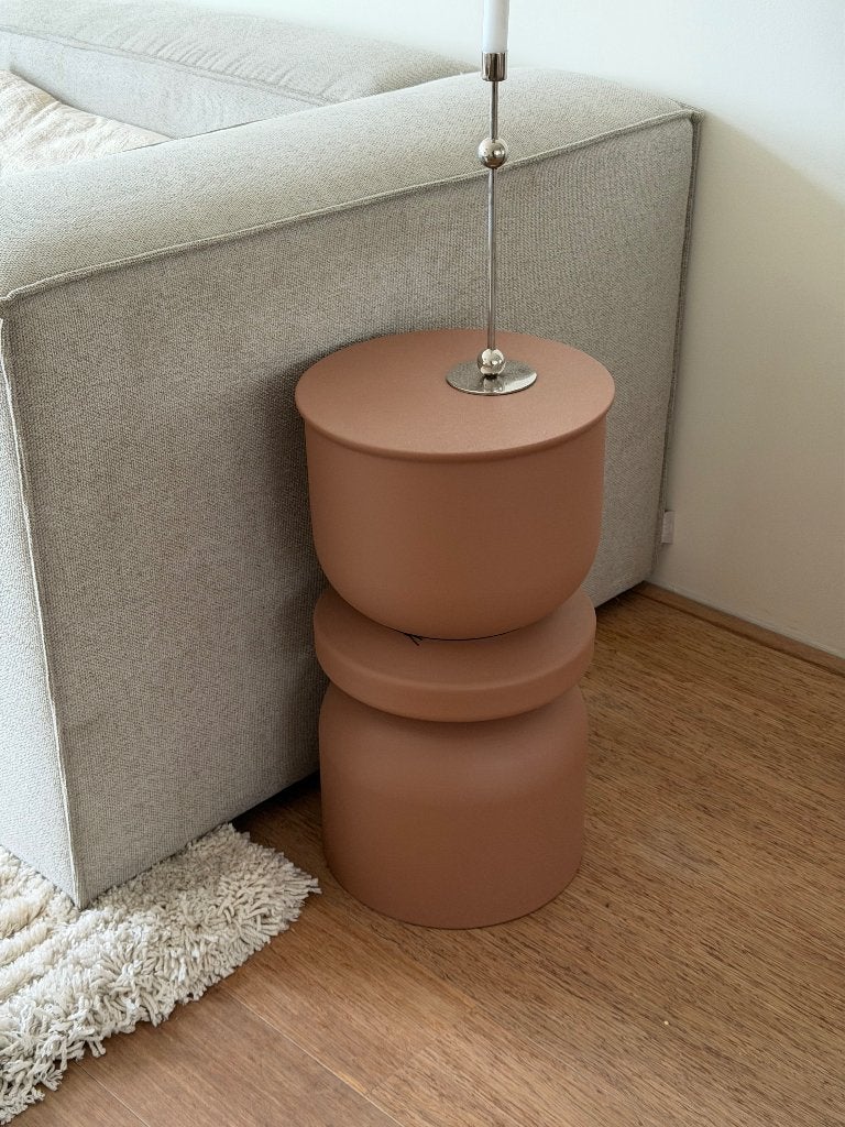 Bijzettafel Leen Bakker, Minder dan 55 cm, Metaal of Aluminium, Rond, Nieuw