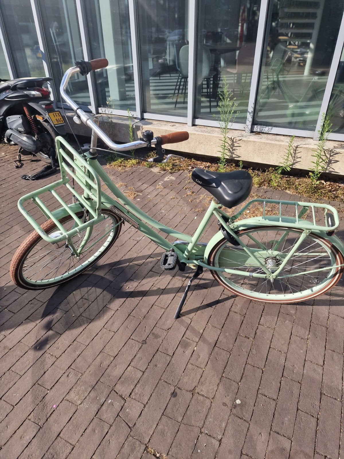 Miesjes fiets Popal met voordrager, Terugtraprem, Ophalen, Overige merken, 53 tot 56 cm
