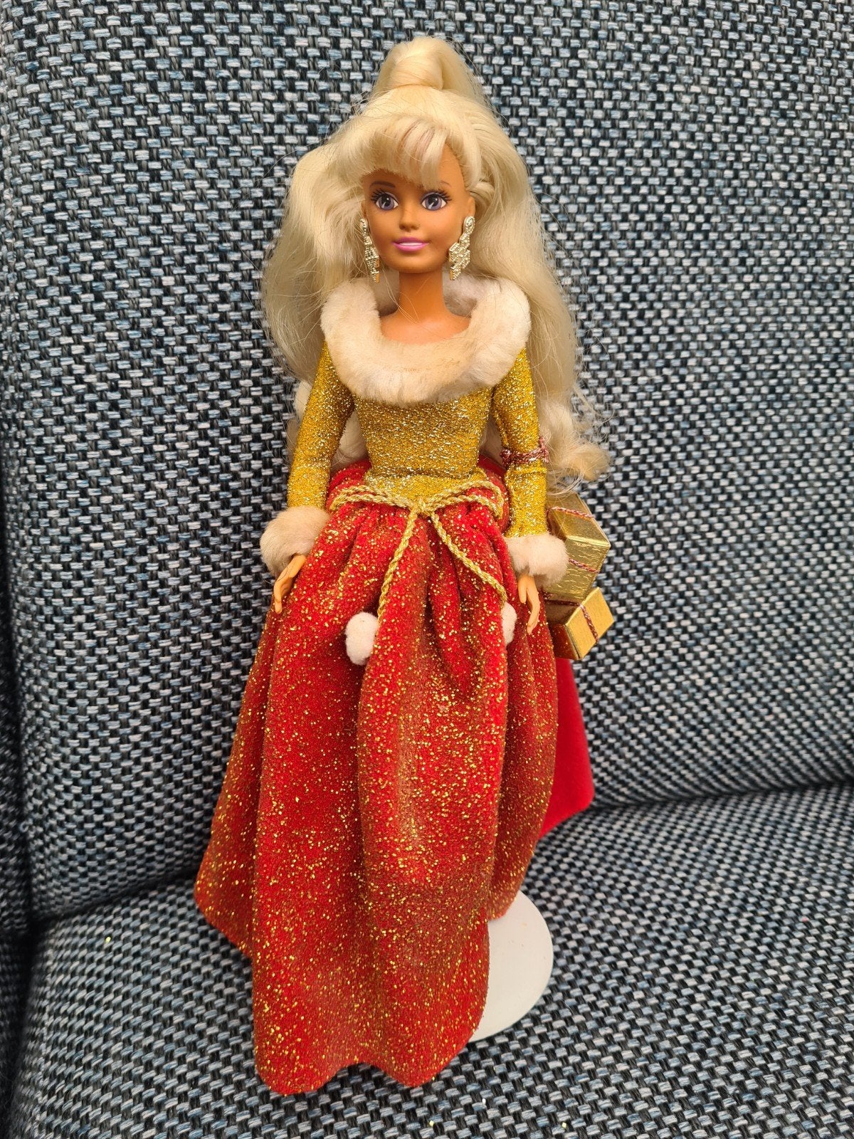 vintage CINDY pop uit 1996 KERST Hasbro originele kleding, Ophalen of Verzenden, Gebruikt, Fashion Doll
