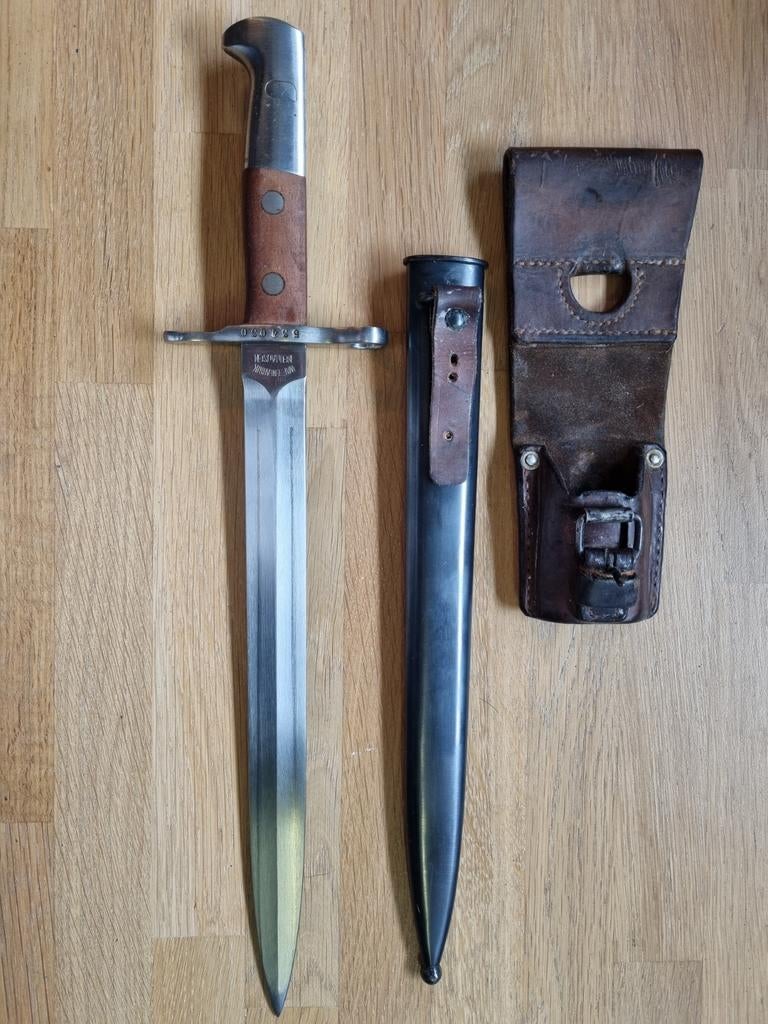 Zwitserse M1918 bajonet, Ophalen of Verzenden, Overige gebieden, Mes of Dolk