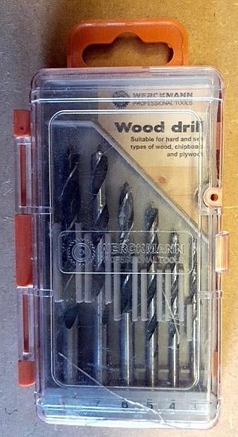 Hout boortjes cassette wood dril., Ophalen of Verzenden, Zo goed als nieuw, Boor- en Schroefmachine
