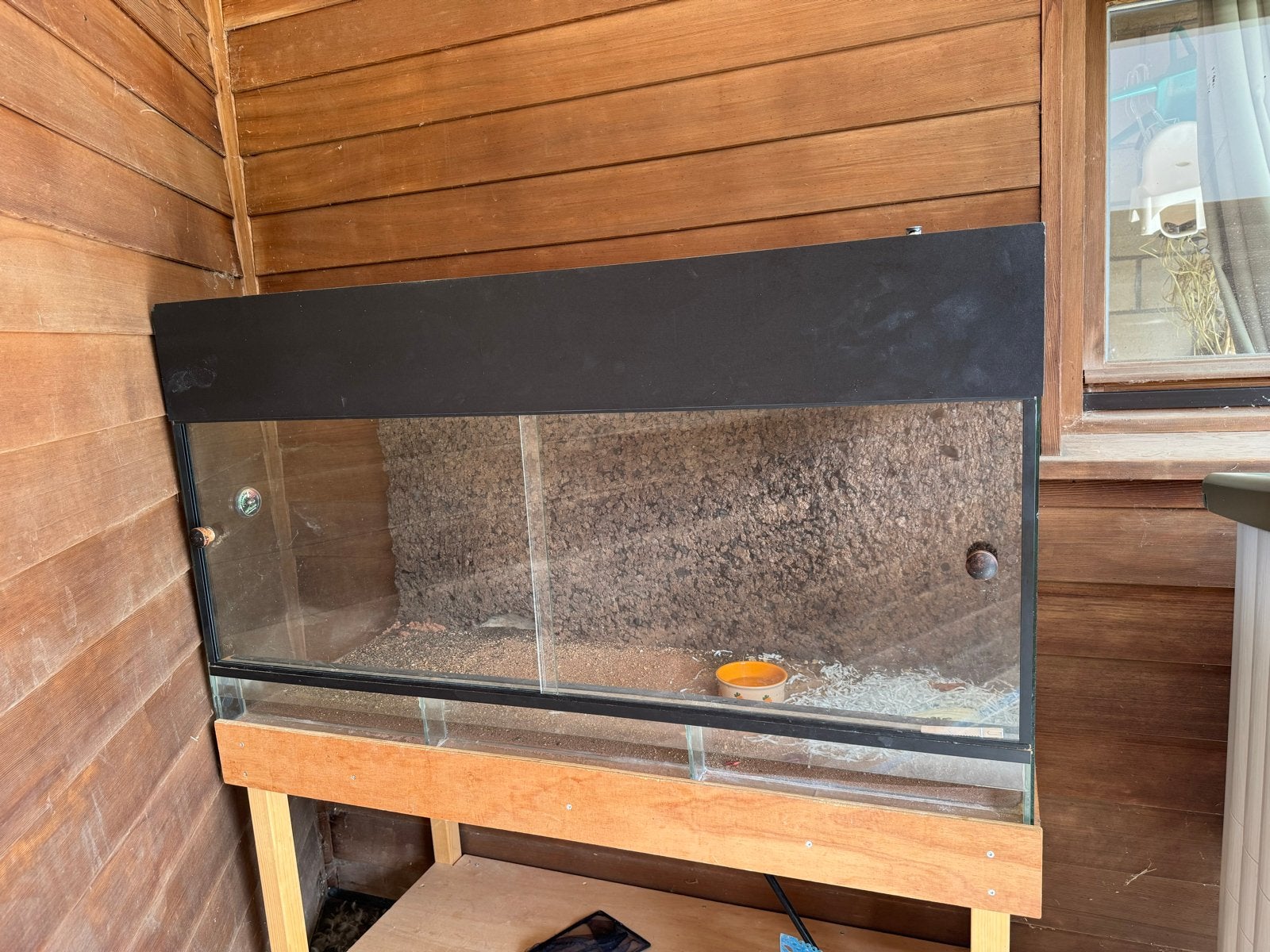 Terrarium reptielen en amfibieeen, Ophalen, 110 cm of meer, Hok, Minder dan 60 cm