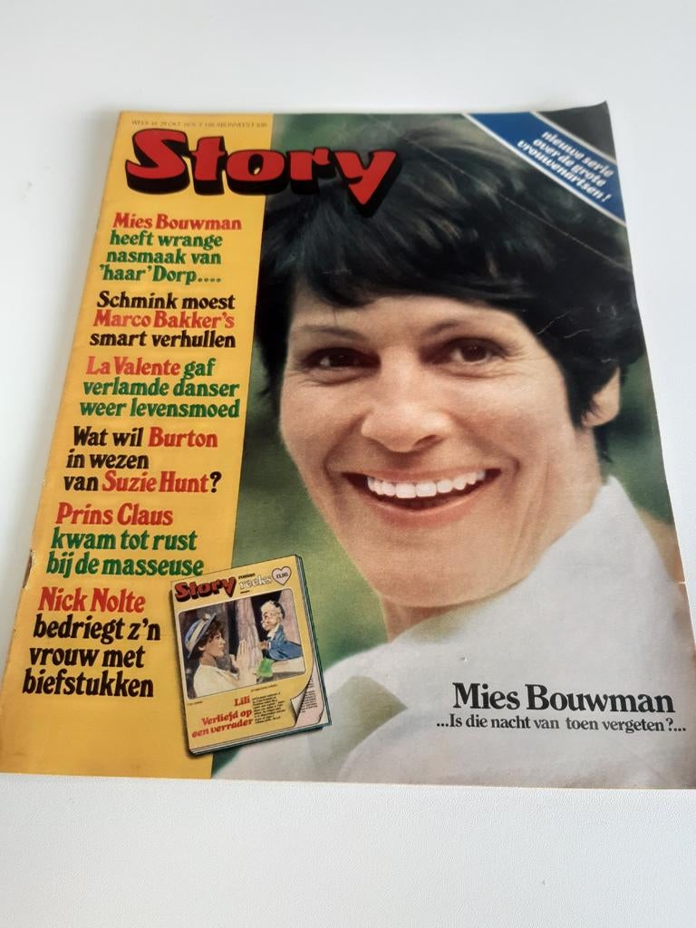 Story 1976. nr 44. Mies Bouwman. Toon Hermans. Zangeres zond, Verzamelen, Ophalen of Verzenden, 1980 tot heden, Tijdschrift