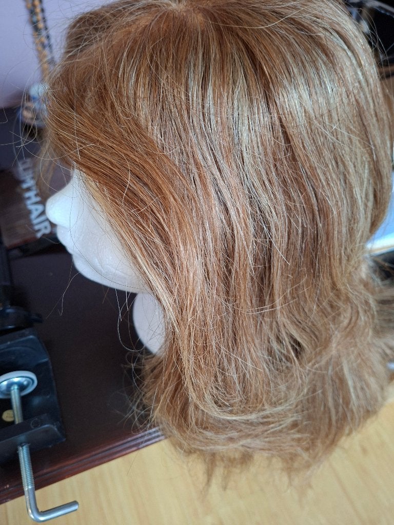 Pruik echt haar, Sieraden, Tassen en Uiterlijk, Ophalen of Verzenden, Zo goed als nieuw, Pruik of Haarverlenging