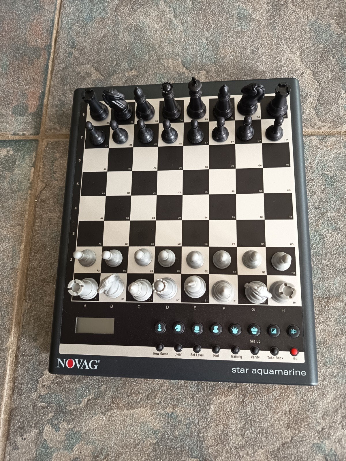 Novag Star Aquamarine Schaakcomputer - Nieuwstaat, Hobby en Vrije tijd, Ophalen, Minder dan 500 stukjes, Zo goed als nieuw, Schaken