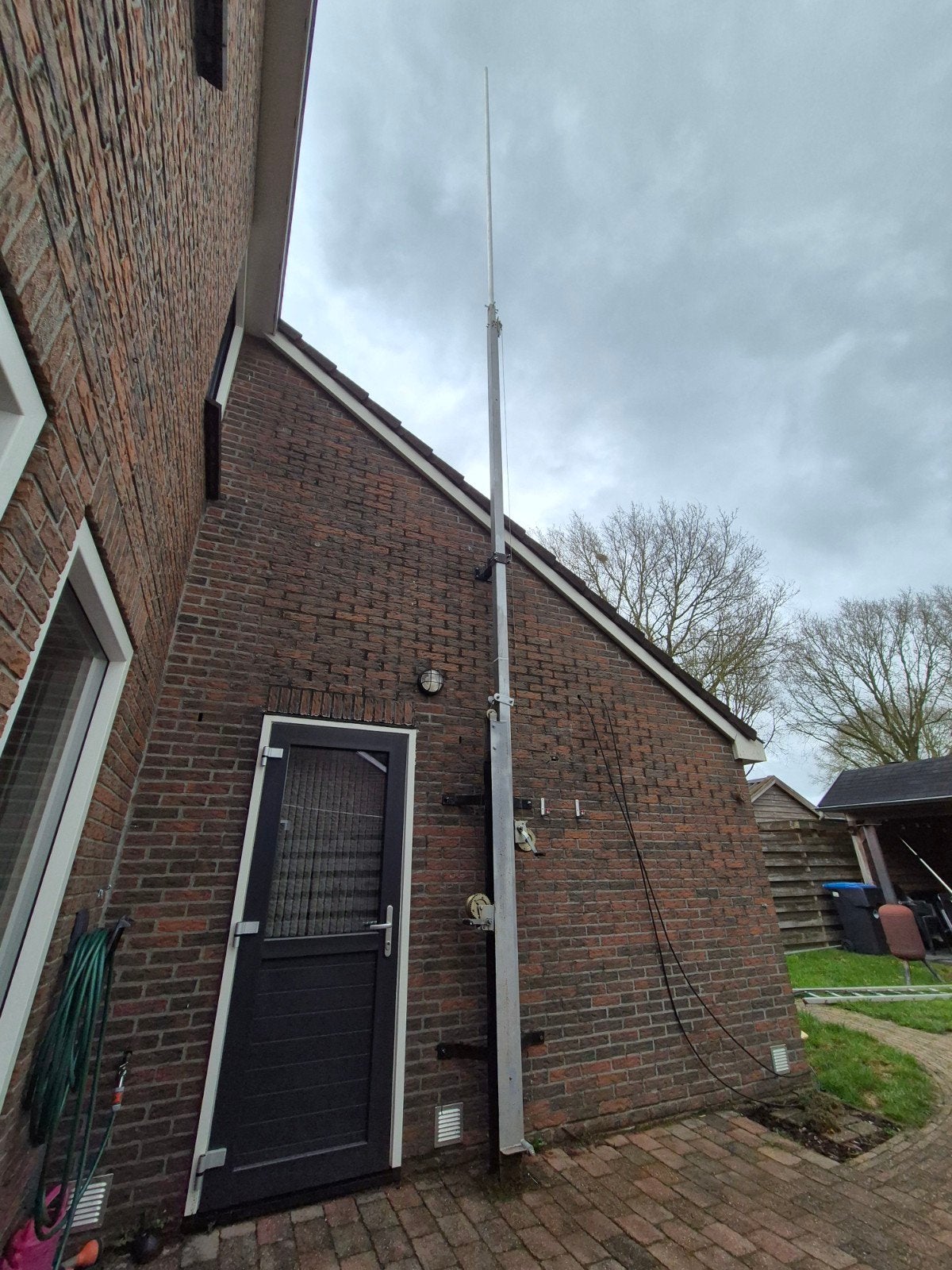 2x 6m kokermast, Ophalen, Gebruikt, Mast