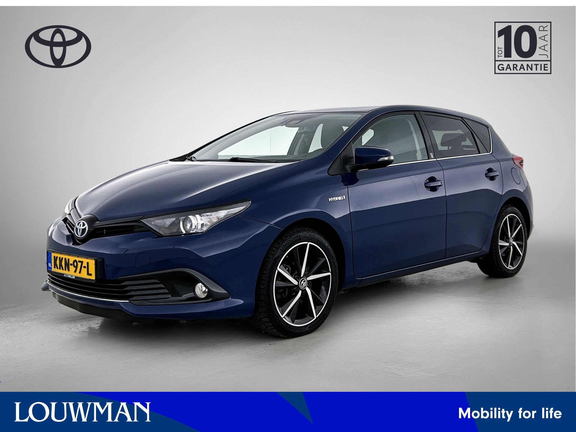 Toyota Auris 1.8 Hybrid Dynamic | Parkeersensoren voor+achte, 12 maanden, Gebruikt, Blauw, Bedrijf