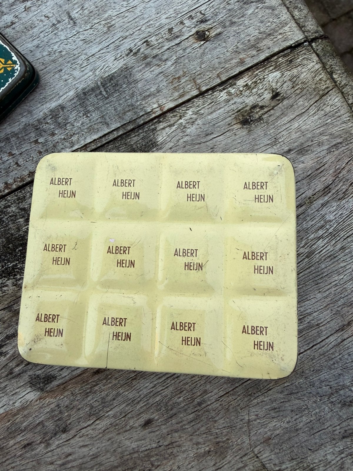 Oud albert heijn chocolade blikje, Ophalen of Verzenden, Gebruikt, Overige