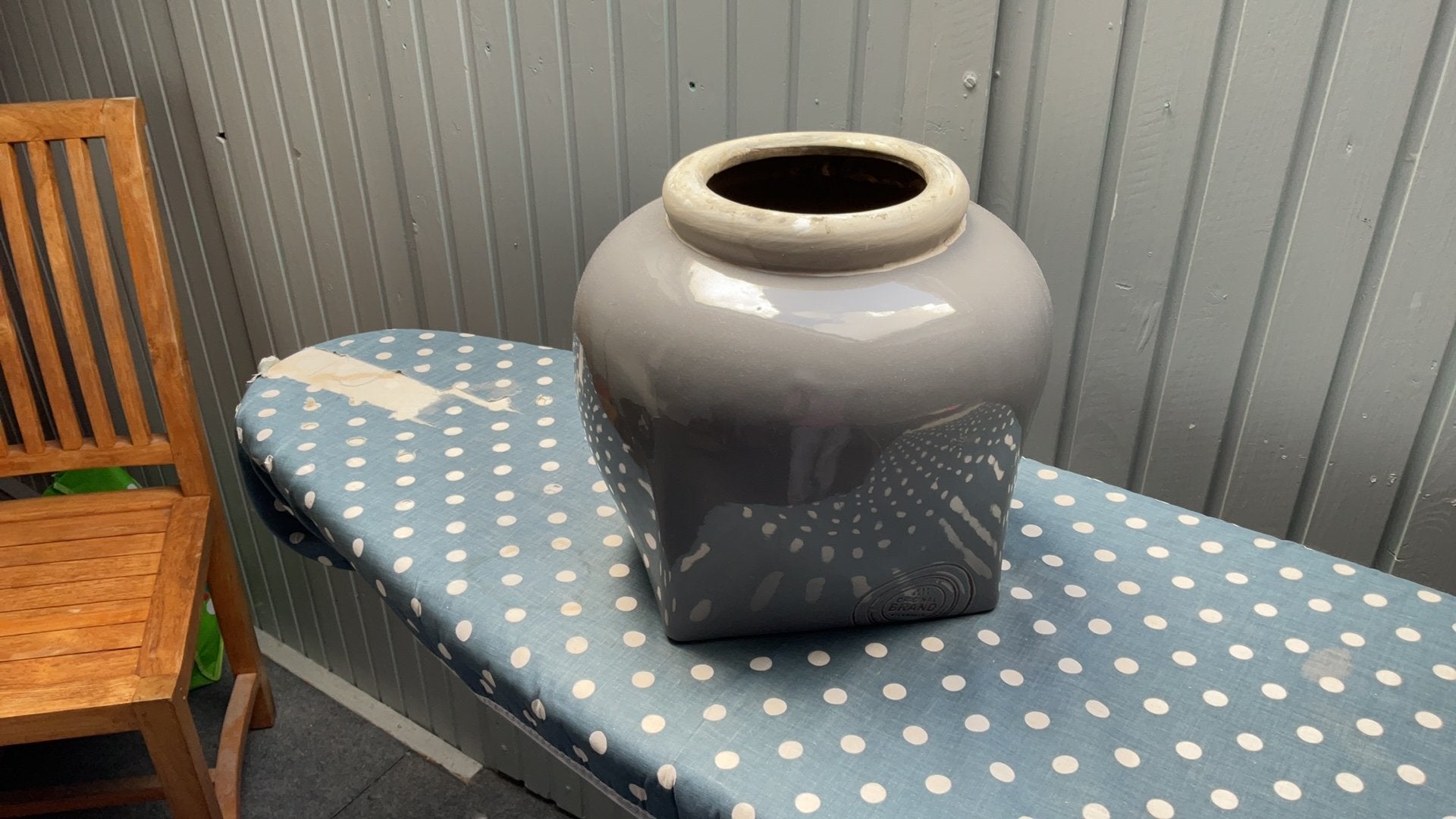 Riverdale pot grijs 30 cm hoog alleen ophalen, Ophalen, Grijs
