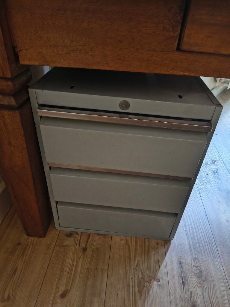 Ladeblok archiefkast staal Oda vintage, Ophalen, Minder dan 50 cm, Gebruikt, 3 of 4 laden