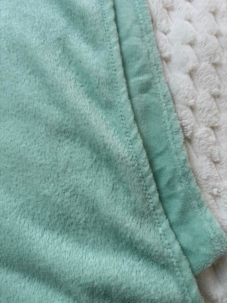 Zacht mintgroen fleece deken - Heerlijk warm en comfortabel, Ophalen of Verzenden