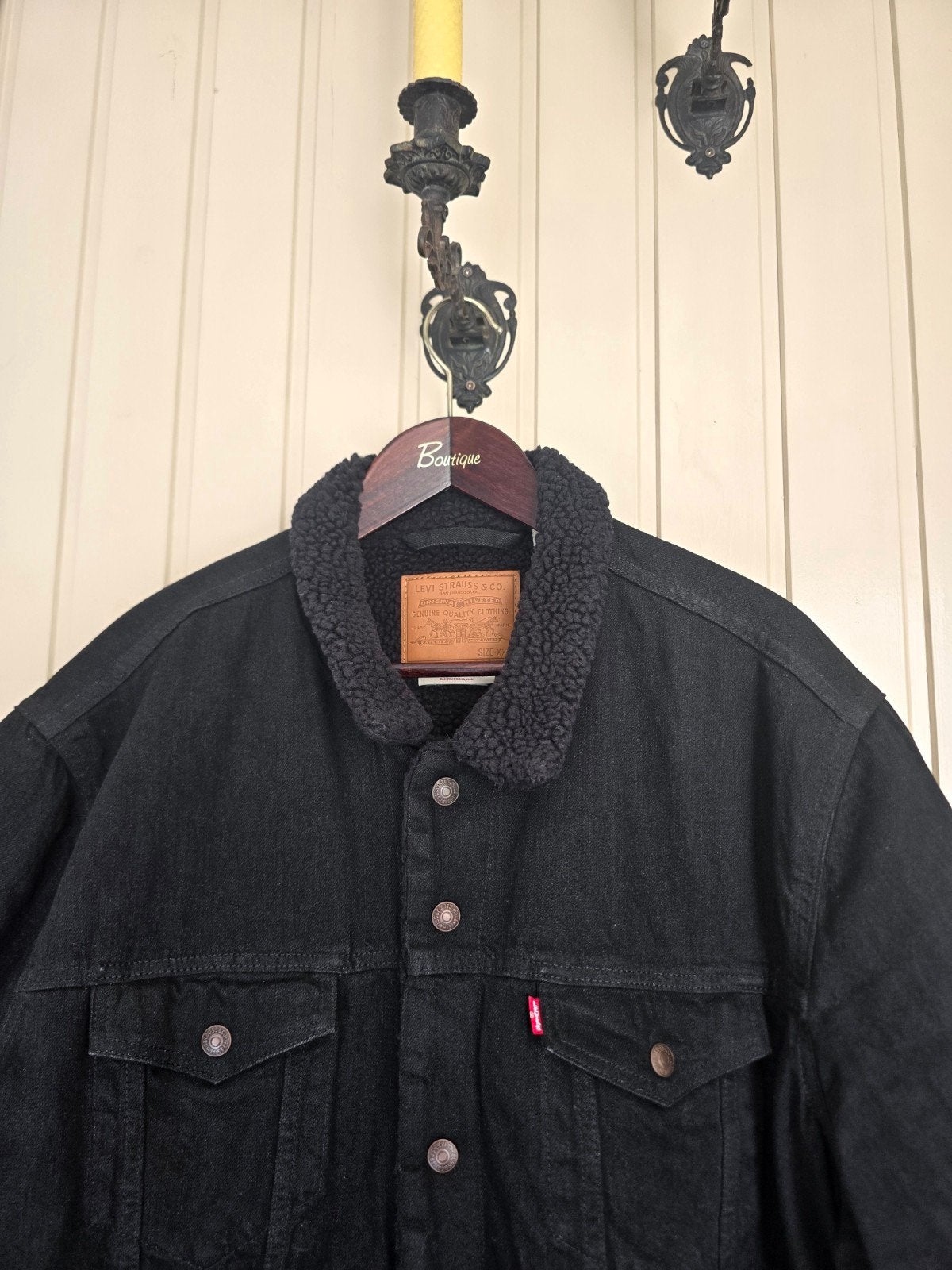 Mooie originele NIEUWE Levi's Teddy (Sherpa) jas XXL/XXXL, Levi's, Zwart, Nieuw, Overige maten