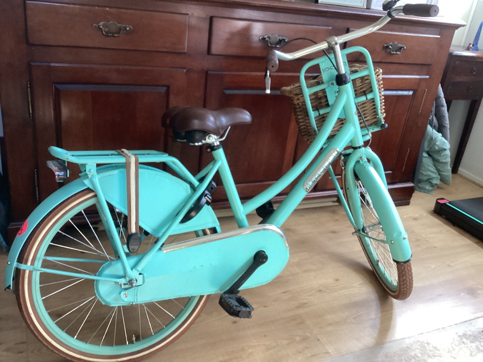 Kinderfiets meisje 22 inch te koop, Fietsen en Brommers, Ophalen, Gebruikt, Terugtraprem, 22 inch