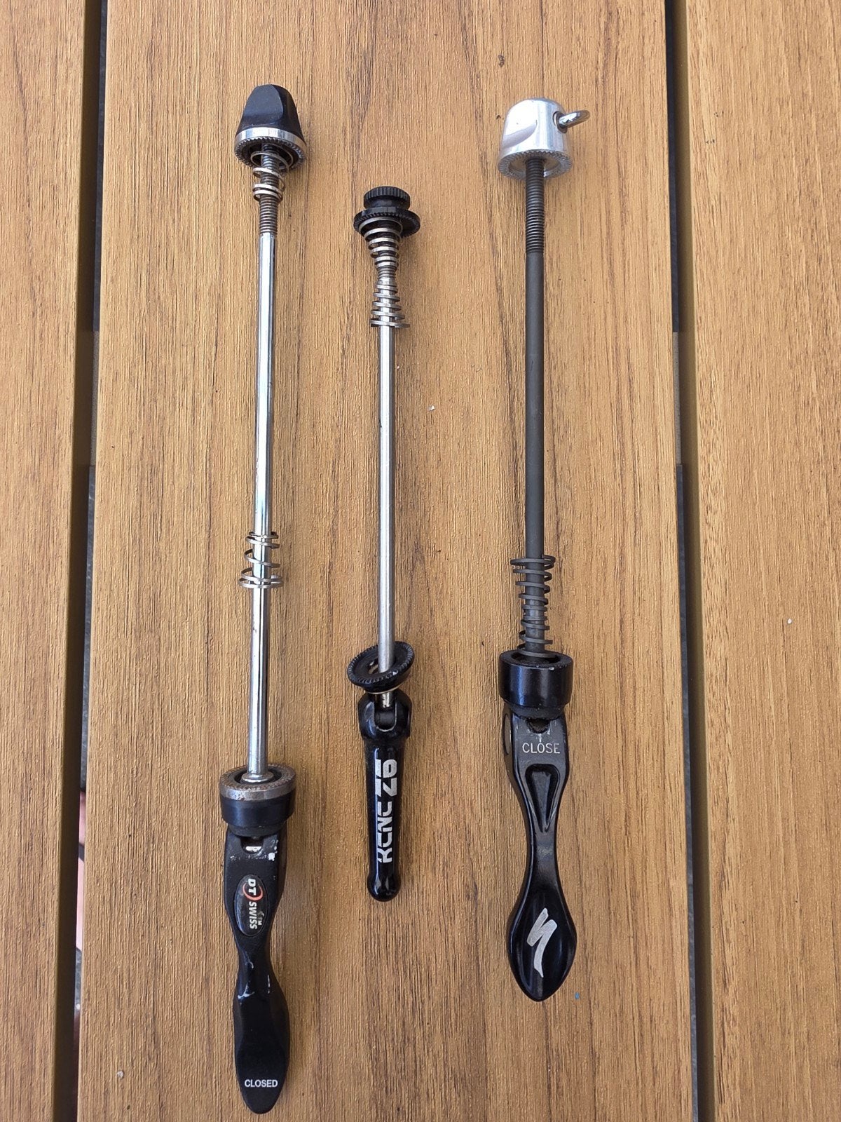 3 Quick Release snelspanners voor Fietswielen, Wiel, Gebruikt, Staal, Ophalen of Verzenden