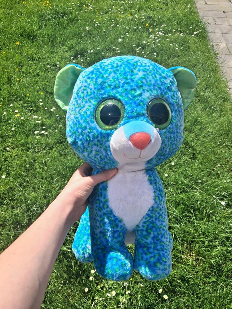 XXL Ty knuffel Leona de Luipaard - Zo goed als nieuw, Overige typen, Ophalen of Verzenden, Middelgroot (20 tot 80 cm), Meerkleurig