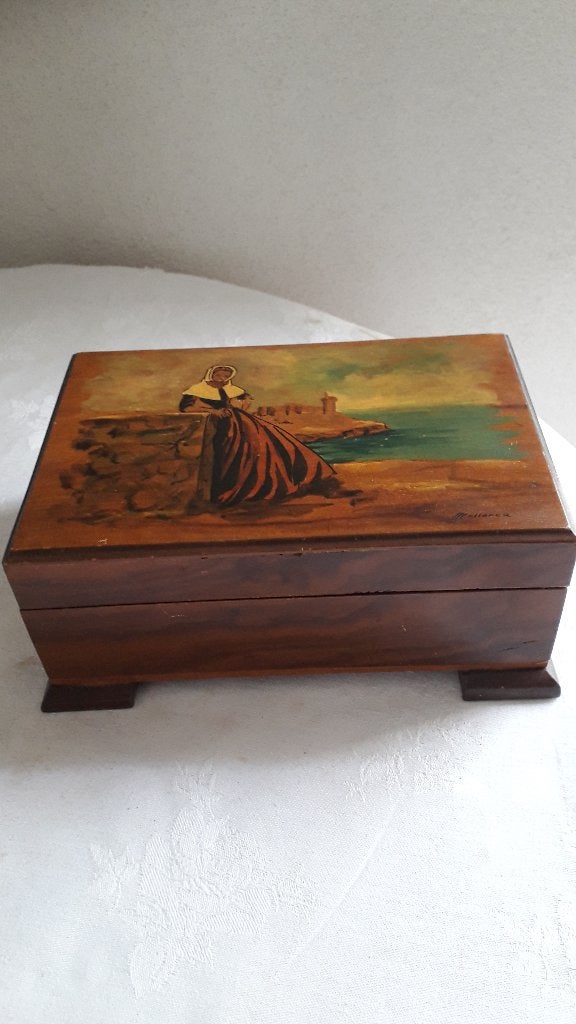 MAHONIE MUZIEKDOOSJE JAREN 50/60, Antiek en Kunst, Ophalen of Verzenden