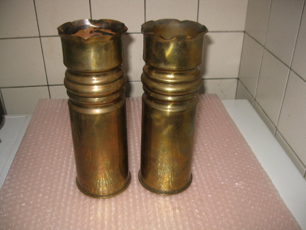 2 stuks 25 ponder hulzen, Ophalen of Verzenden, Landmacht, Amerika, Hulzen of Bodemvondsten