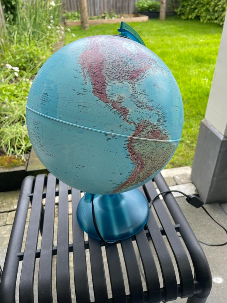Verlichte Wereldbol Lamp - Educatief en Decoratief, Ophalen, Verlicht, Gebruikt