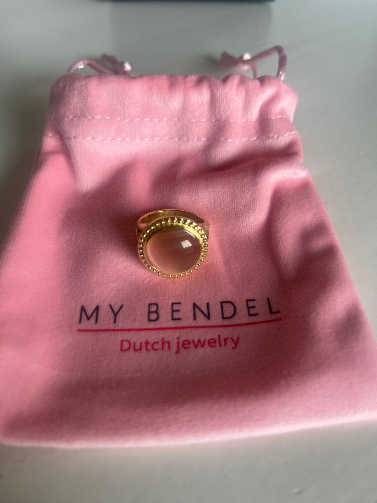 My Bendel ring met quartz barry stone, IJzer of Staal, Nieuw, Ophalen of Verzenden, 17 tot 18