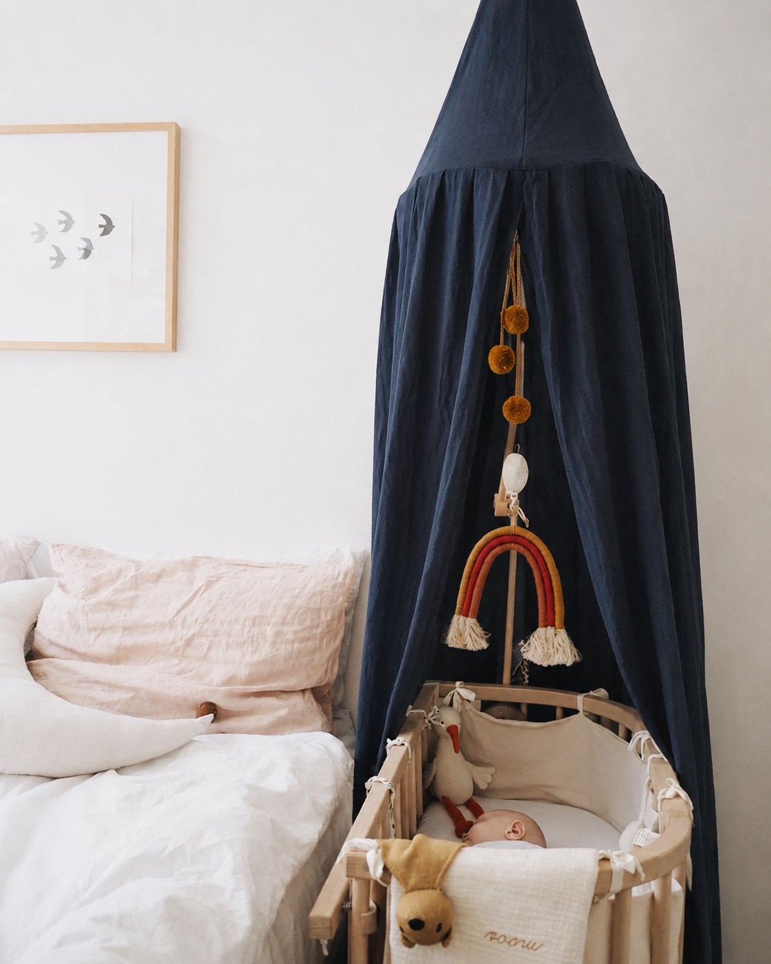 Hemelbedje/klamboe voor babywiegje - 260cm, Kinderen en Baby's, Babywiegjes en Ledikanten, Ophalen, Zo goed als nieuw, Overige typen