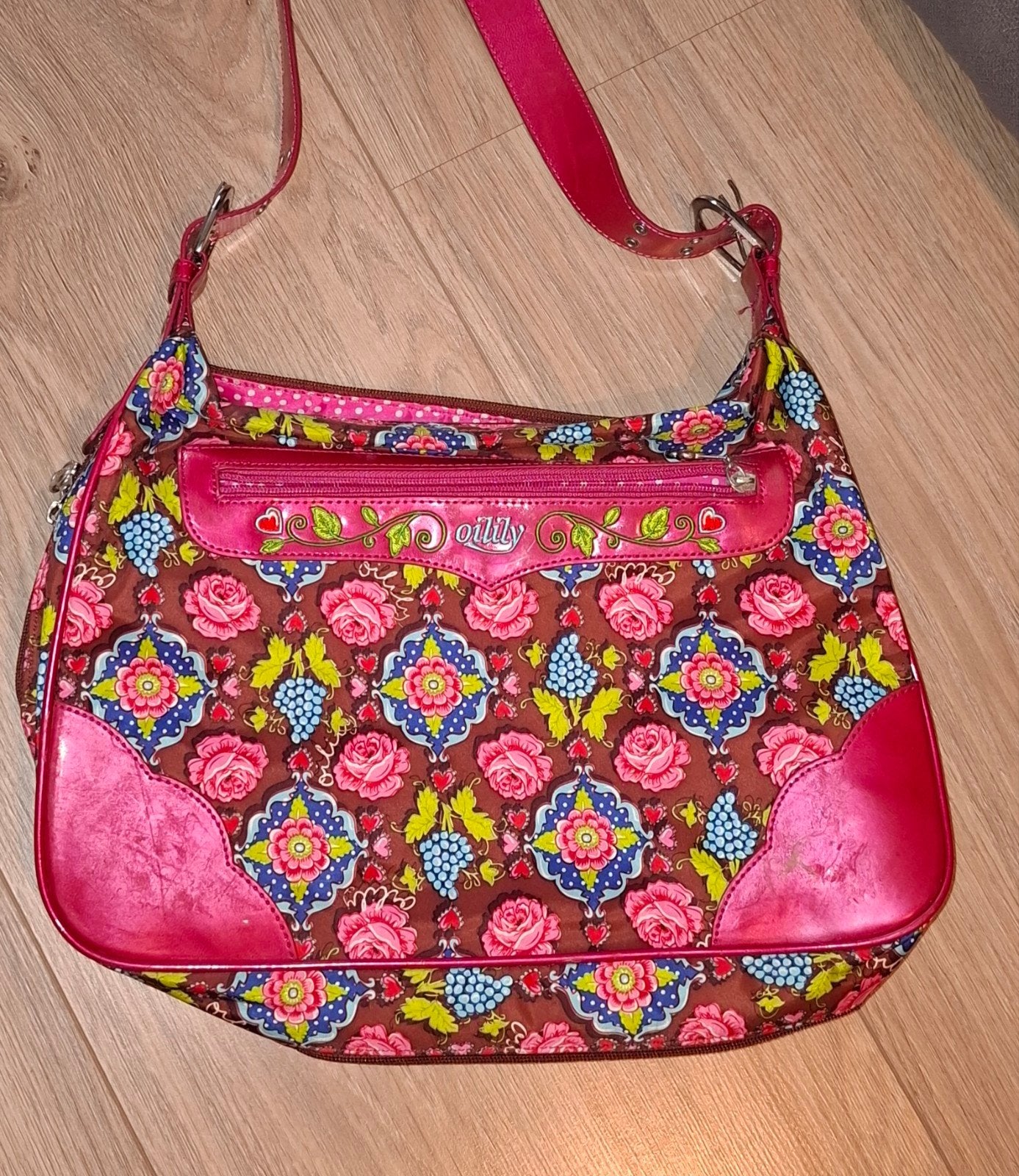 Oilily Schoudertas met Bloemenprint - Gebruikt, Ophalen, Gebruikt, Overige kleuren, Schoudertasje