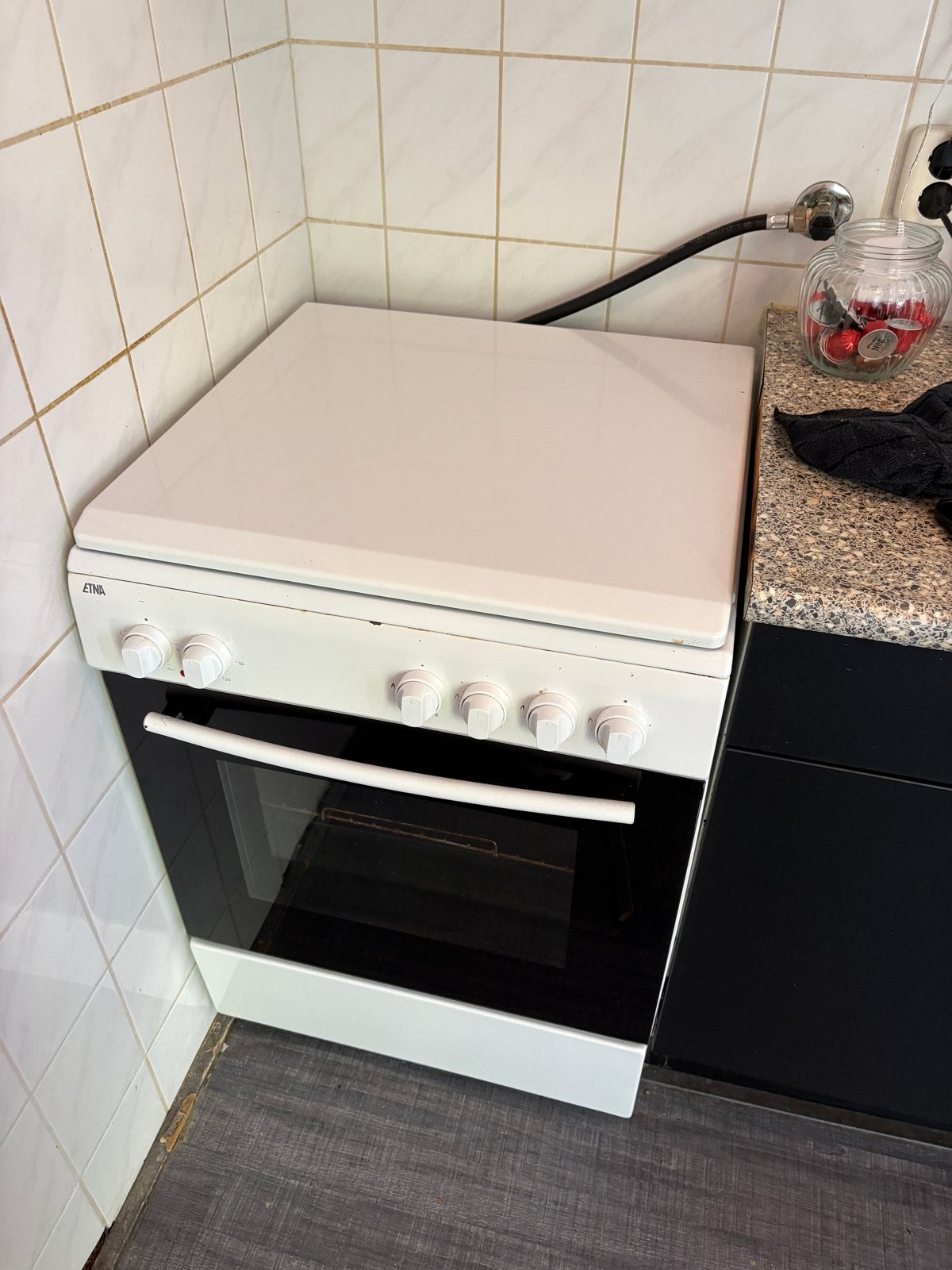 Etna gasfornuis met elektrische oven, Ophalen, Gebruikt, 60 cm of meer, 4 kookzones