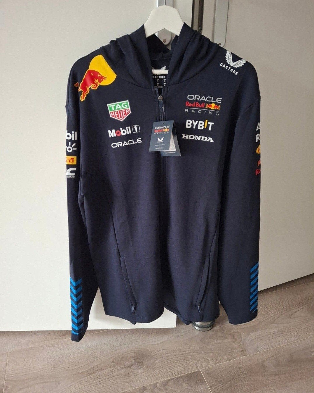 Red Bull Racing Team Full Zip Hoodie 2024 - Maat XL, Ophalen, Blauw, Castore, Maat 56/58 (XL)