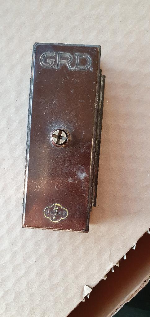 Vintage Nedap bakelieten lasdoos GRD, Verzamelen, Overige Verzamelen, Ophalen of Verzenden, Gebruikt