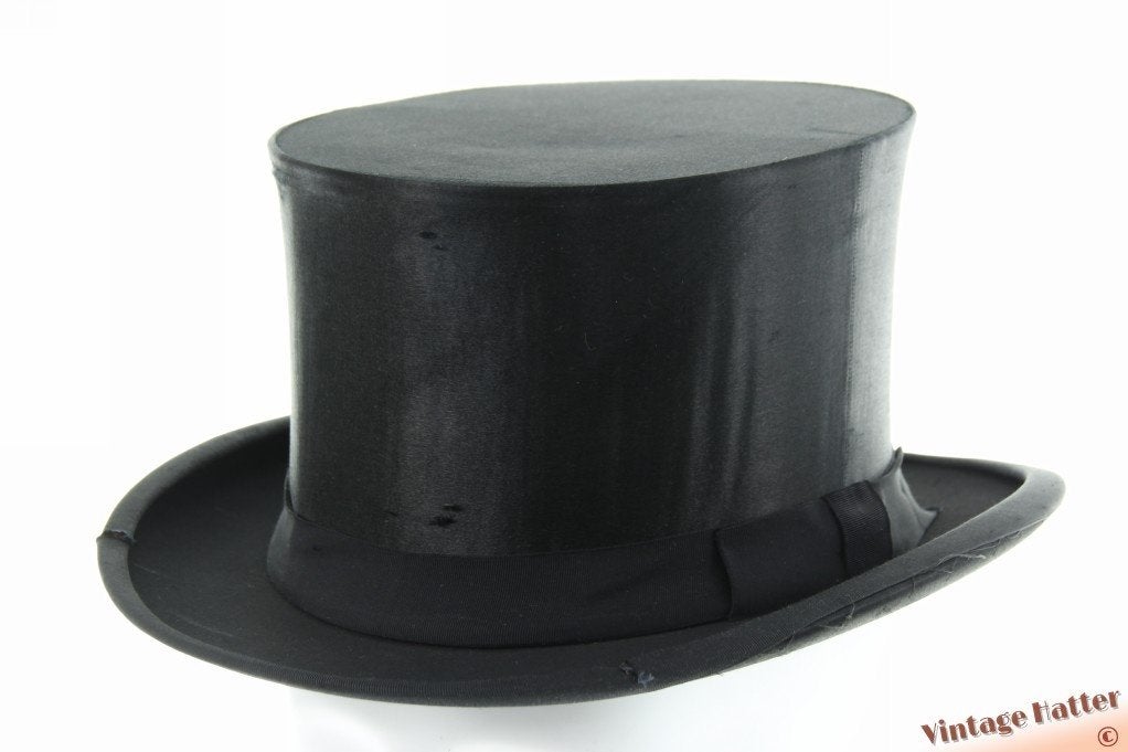 Vouwbare hoge opera klakhoed Kruco zwart zijde 54 = XS, Hoed, Kruco, Ophalen of Verzenden, 57 cm (M, 7⅛ inch) of minder