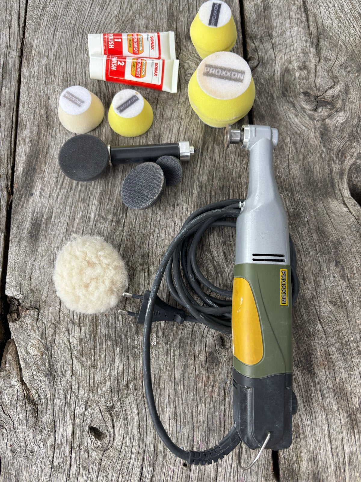 Proxxon Haakse Polijstmachine met Accessoires, Ophalen, Gebruikt