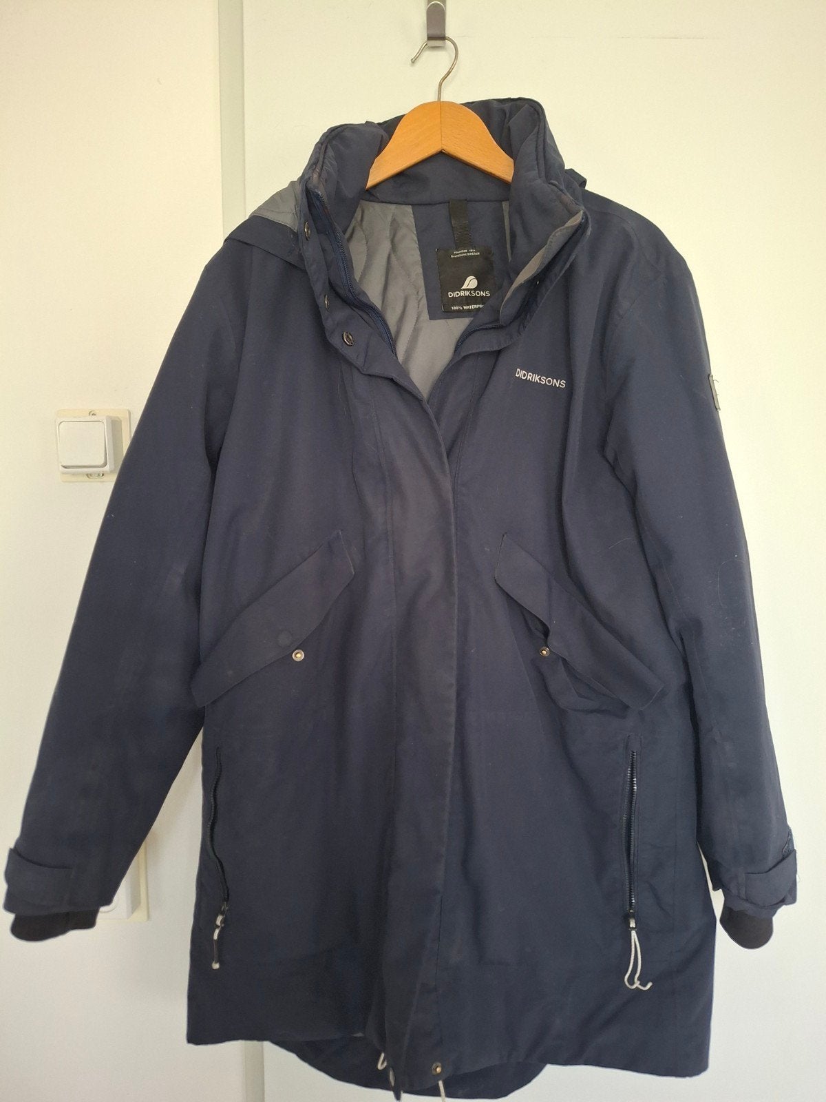 Didriksons waterdichte winterjas, maat 48, Blauw, Maat 46/48 (XL) of groter, Ophalen of Verzenden, Zo goed als nieuw