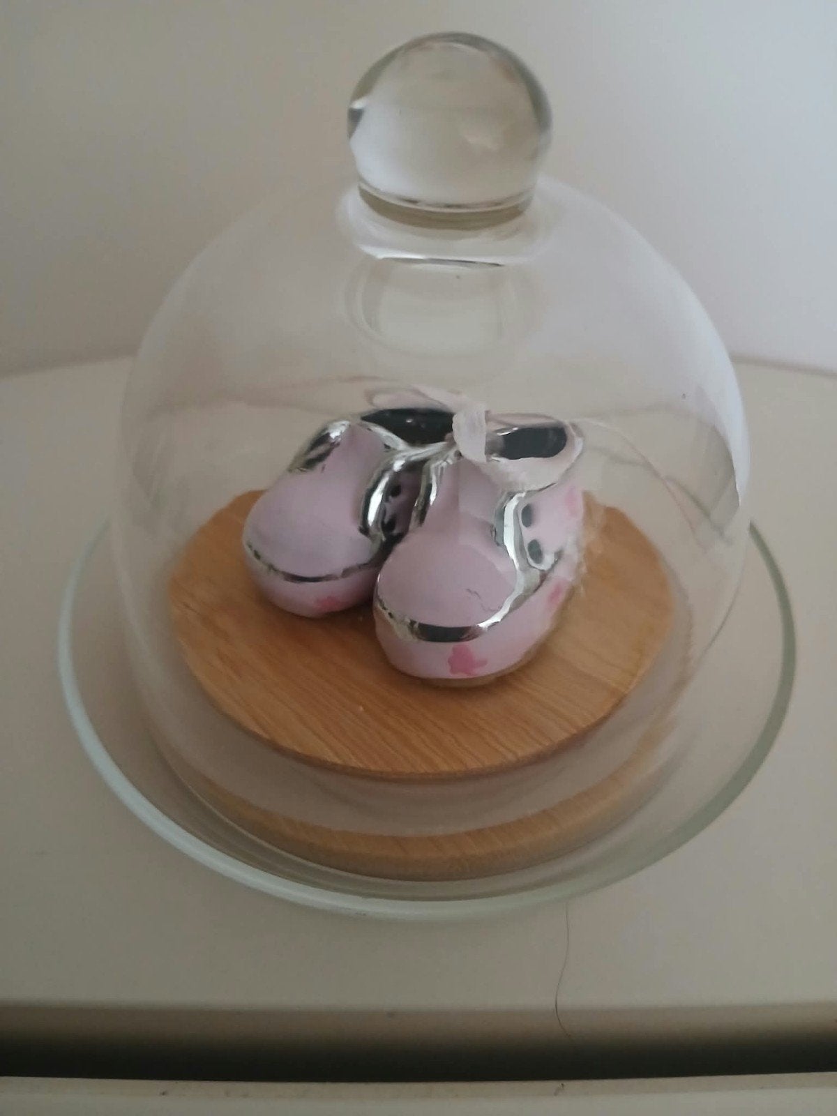 Stolpje met geboorte schoentjes meisje. Kraamcadeautje., Ophalen of Verzenden, Nieuw