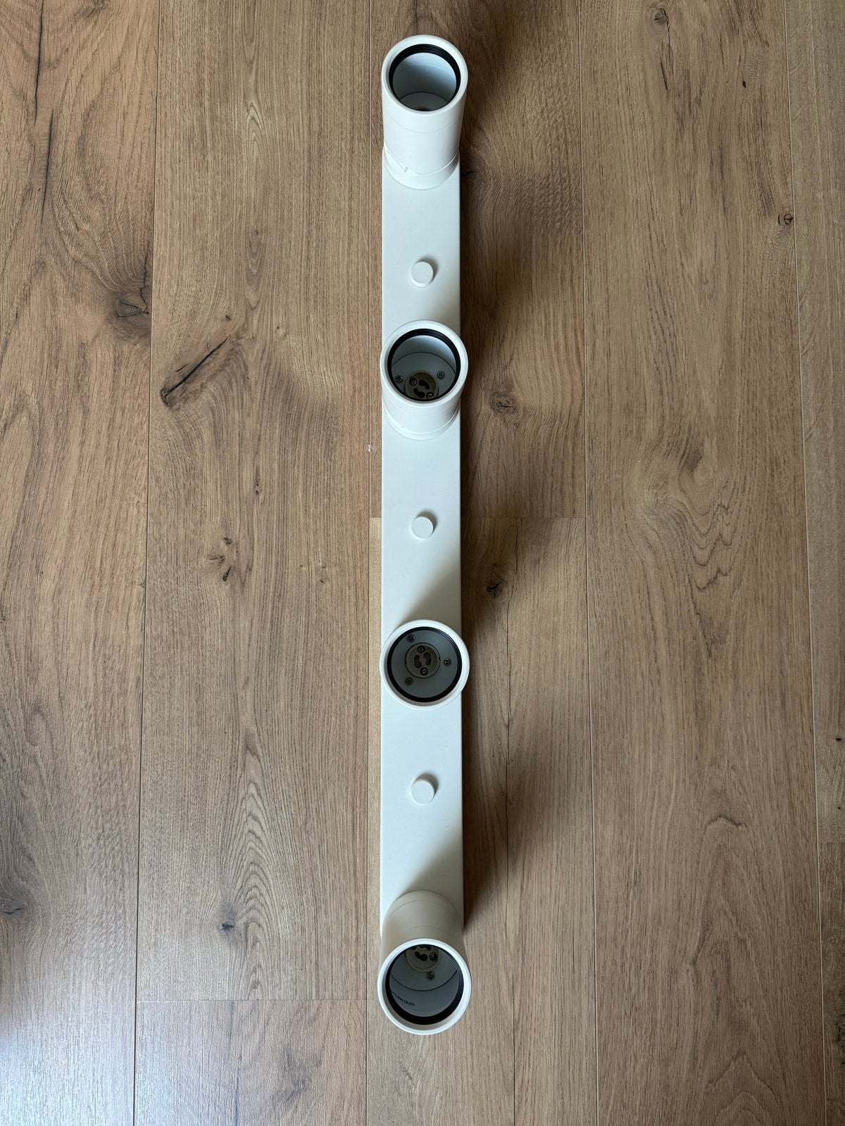 IKEA Nymåne plafondlamp/spotlightbalk wit 4 spots, Huis en Inrichting, Metaal, Wit, GU10, Zo goed als nieuw