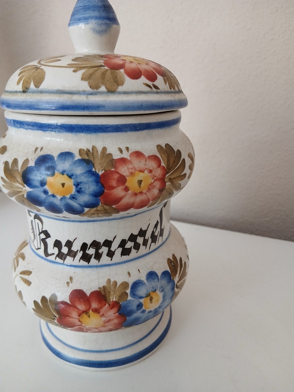 Handgeschilderde apotheek pot, Ophalen of Verzenden
