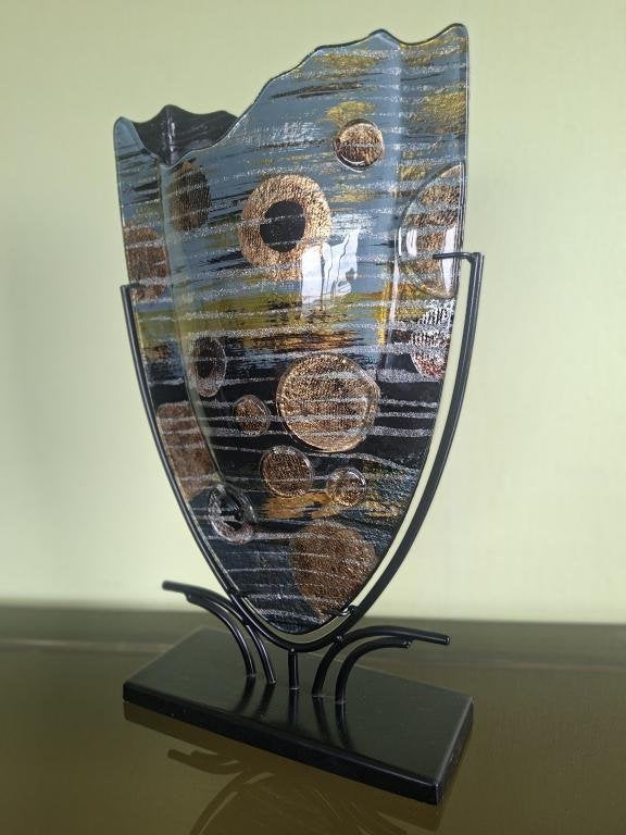 GlasArt vaas, Gebruikt, 48 cm, Ophalen of Verzenden, Glas