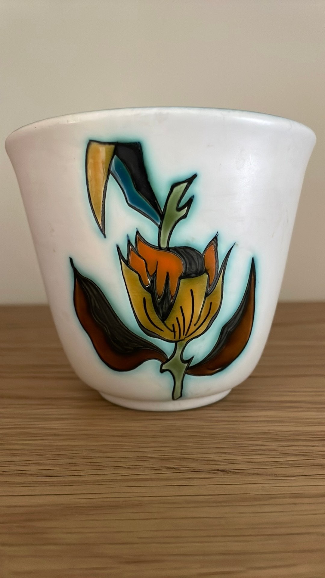 Vintage Bloempotje Flora Gouda, Tuin en Terras, Binnen, Ophalen of Verzenden, Zo goed als nieuw, Overige vormen