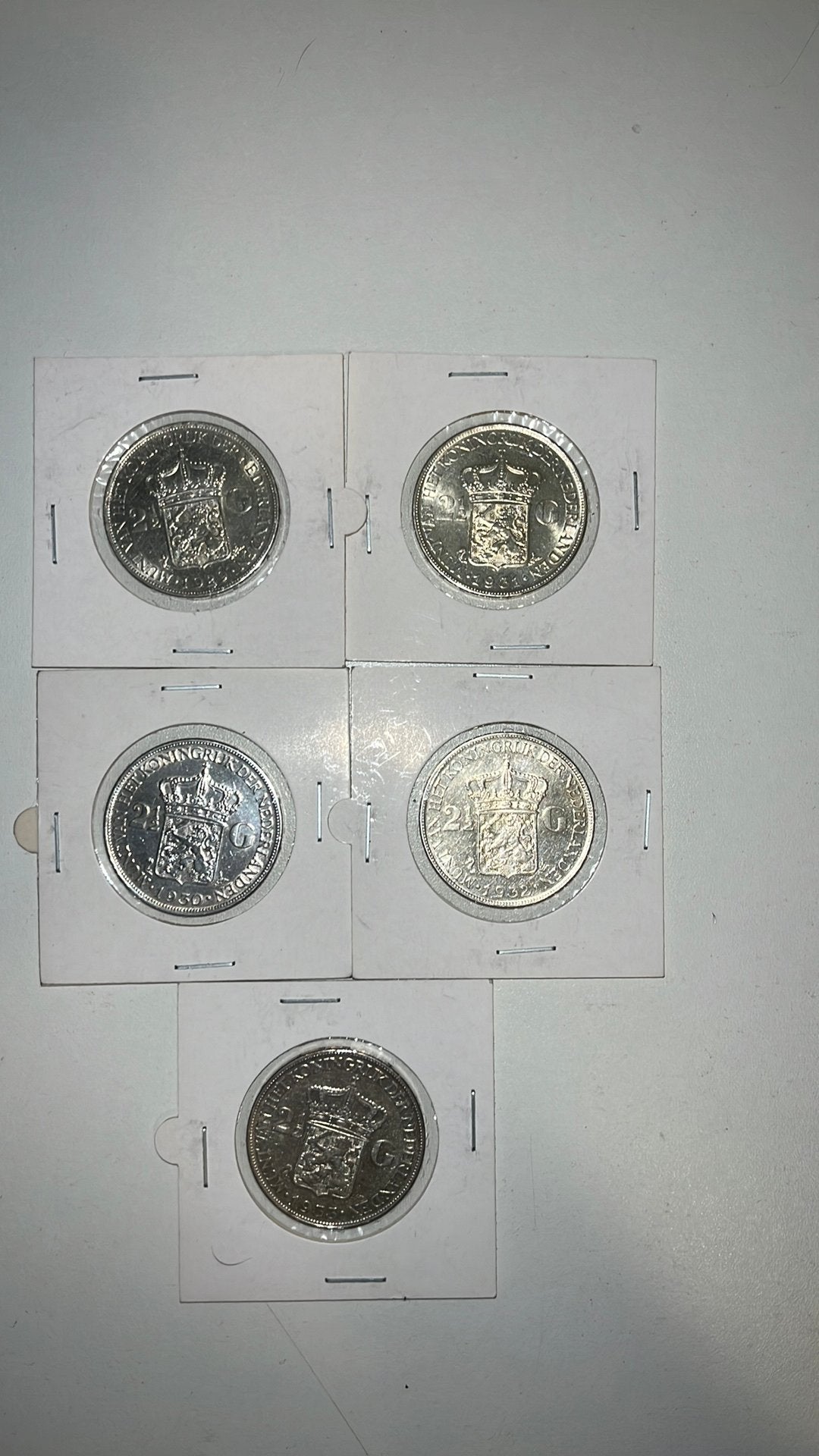 Serie Wilhemina zilveren rijksdaalders 1929-1933 prachtig, Ophalen of Verzenden, Koningin Wilhelmina, 2½ gulden, Zilver