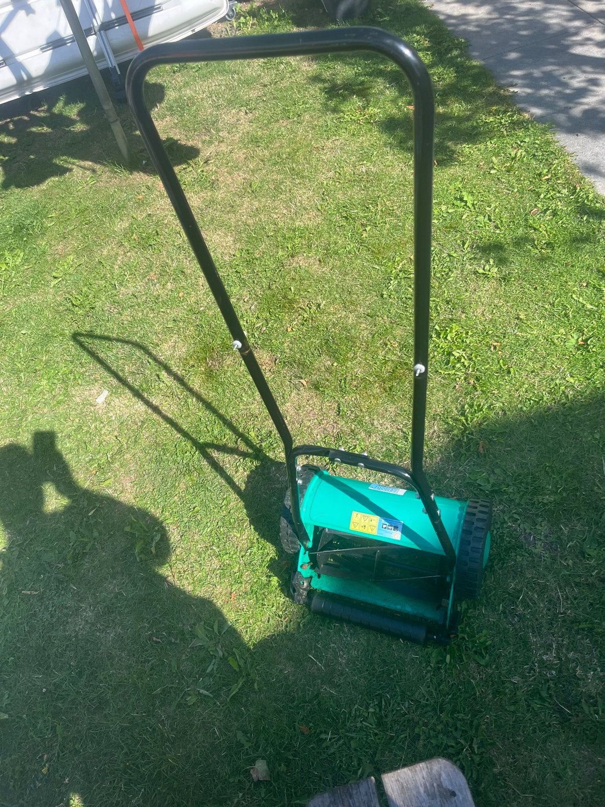 Handgrasmaaier Best Budgetbuy - Zo goed als nieuw, Tuin en Terras, Grasmaaiers, Ophalen, Handgrasmaaier, Zo goed als nieuw, 30 t/m 39 cm