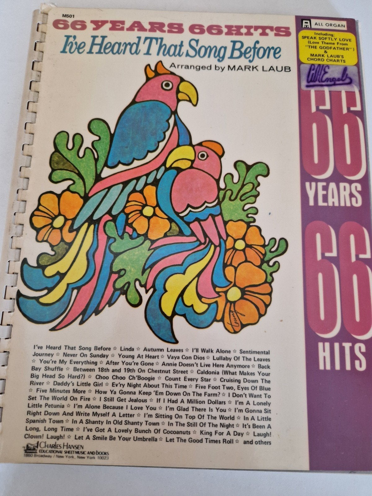 Bladmuziek: 66 Years 66 Hits - Gearrangeerd door Mark Laub, Orgel, Gebruikt, Verzenden, Thema