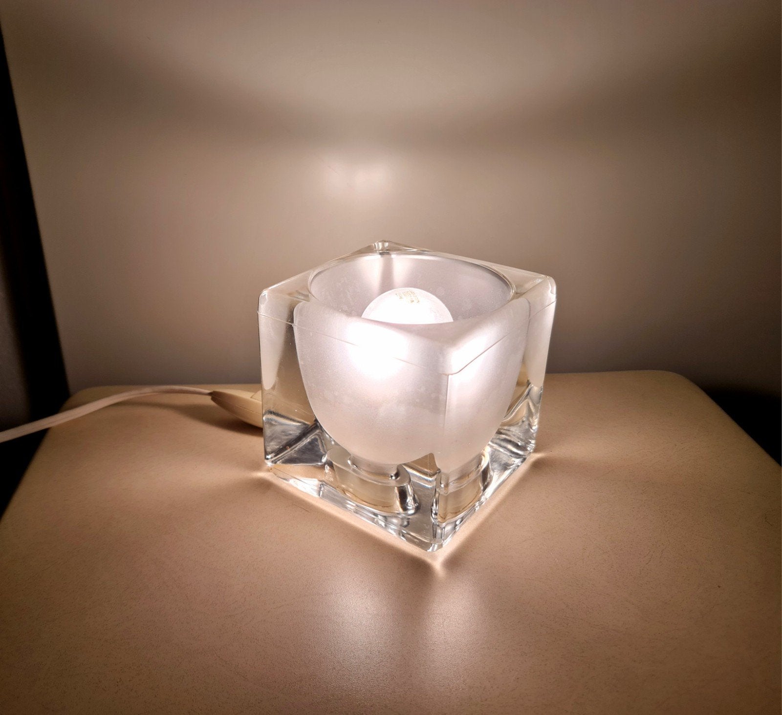Peil & Putzler kubus lamp ice cube lamp glas sfeerlicht top, Ophalen, Zo goed als nieuw, Glas
