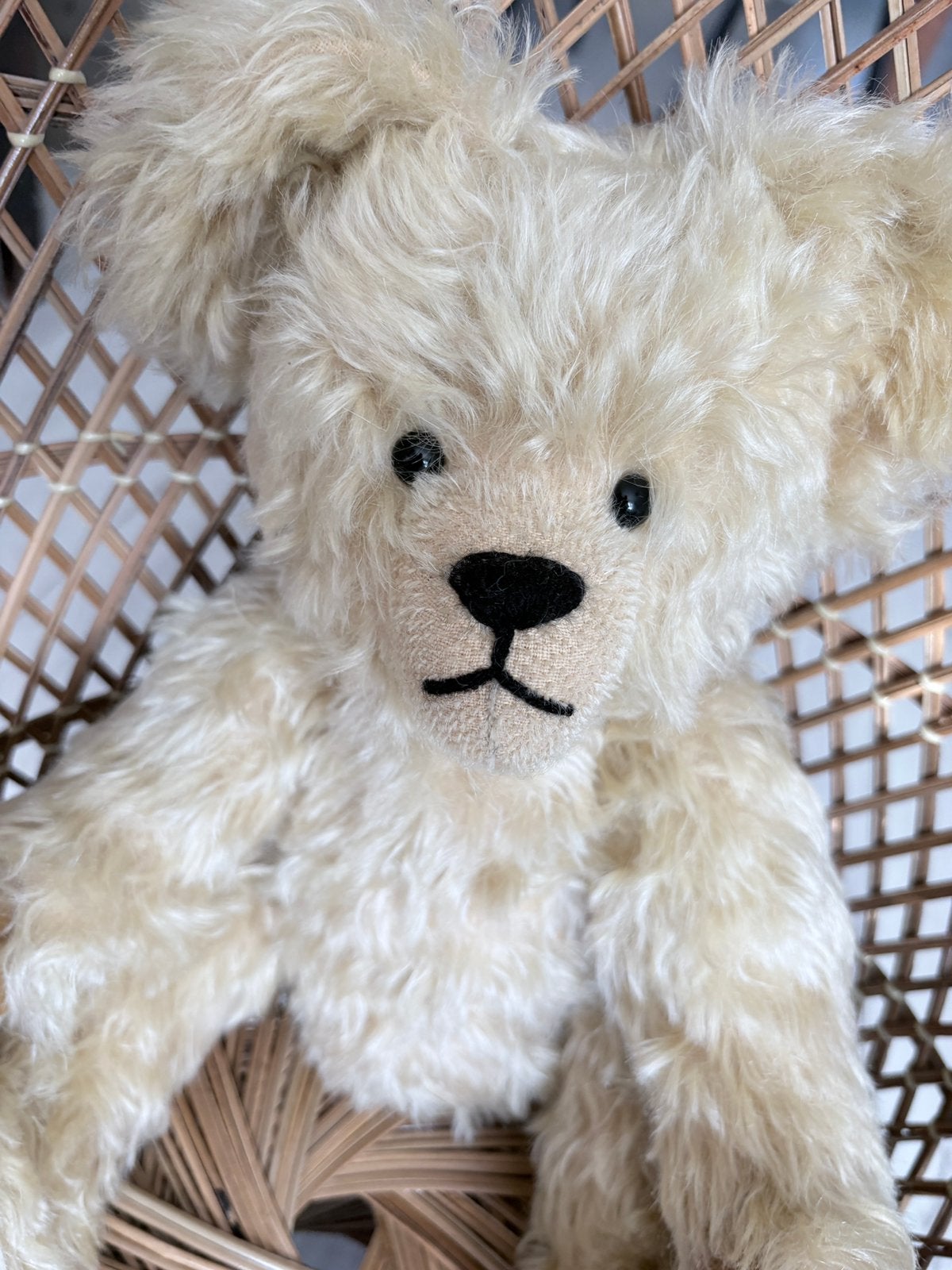 Mooie teddybeer van mohair., Ophalen of Verzenden, Zo goed als nieuw, Stoffen beer, Overige merken