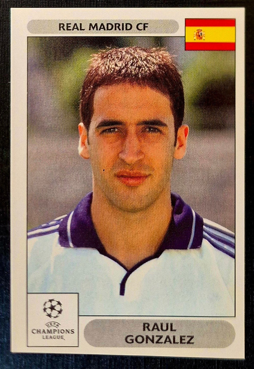 Panini Champions League Raul - Real Madrid, 2000/2001, Ophalen of Verzenden, Zo goed als nieuw, Sticker