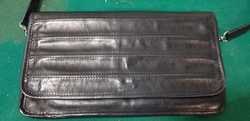 -	Schoudertas donker blauw leer, Ophalen of Verzenden, 'T Olde Gre-j, Info@toldegrej.nl, Endepoelstraat 20f Didam